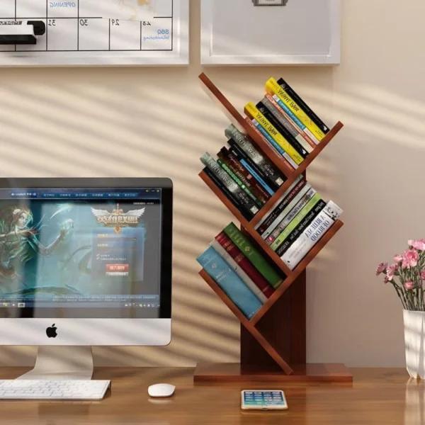 8754f6e72644d480f298870ca5ba3f7c.webp Wooden Book Shelves Desk Table Rack