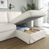3 Seat Sofa with Chaise Longue Right Natural