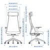 jaervfjaellet-office-chair-with-armrests-grann-white__1404962_pe970300_s5.jpg Office Chair with Armrests White