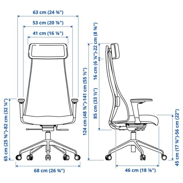 jaervfjaellet-office-chair-with-armrests-grann-white__1404962_pe970300_s5.jpg Office Chair with Armrests White