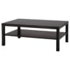 Coffee Table Black Brown 118×78 cm