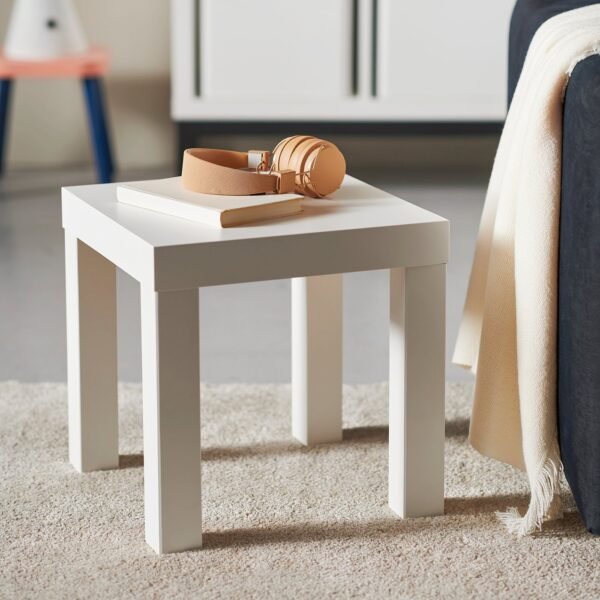 Side Table White 35×35 cm
