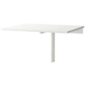 Wall-Mounted Drop Leaf Table White 74×60 cm
