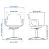 Swivel Chair White Beige