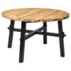 Dining Table Acacia Black 120 cm