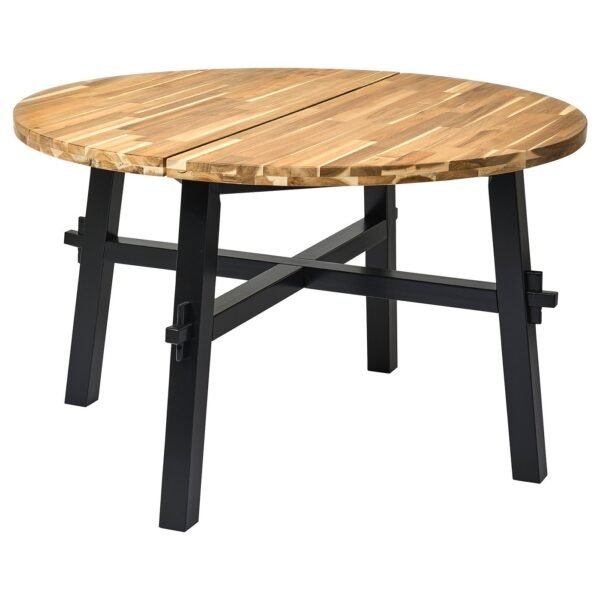 Dining Table Acacia Black 120 cm