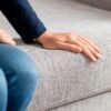 2 Seat Sofa Beige Brown Black